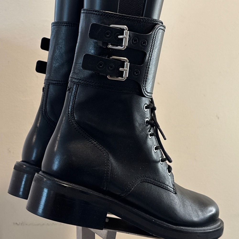 Rag & Bone Buckle Cuff Moto Women’s Black Boots size 7.5 - Picture 6 of 10